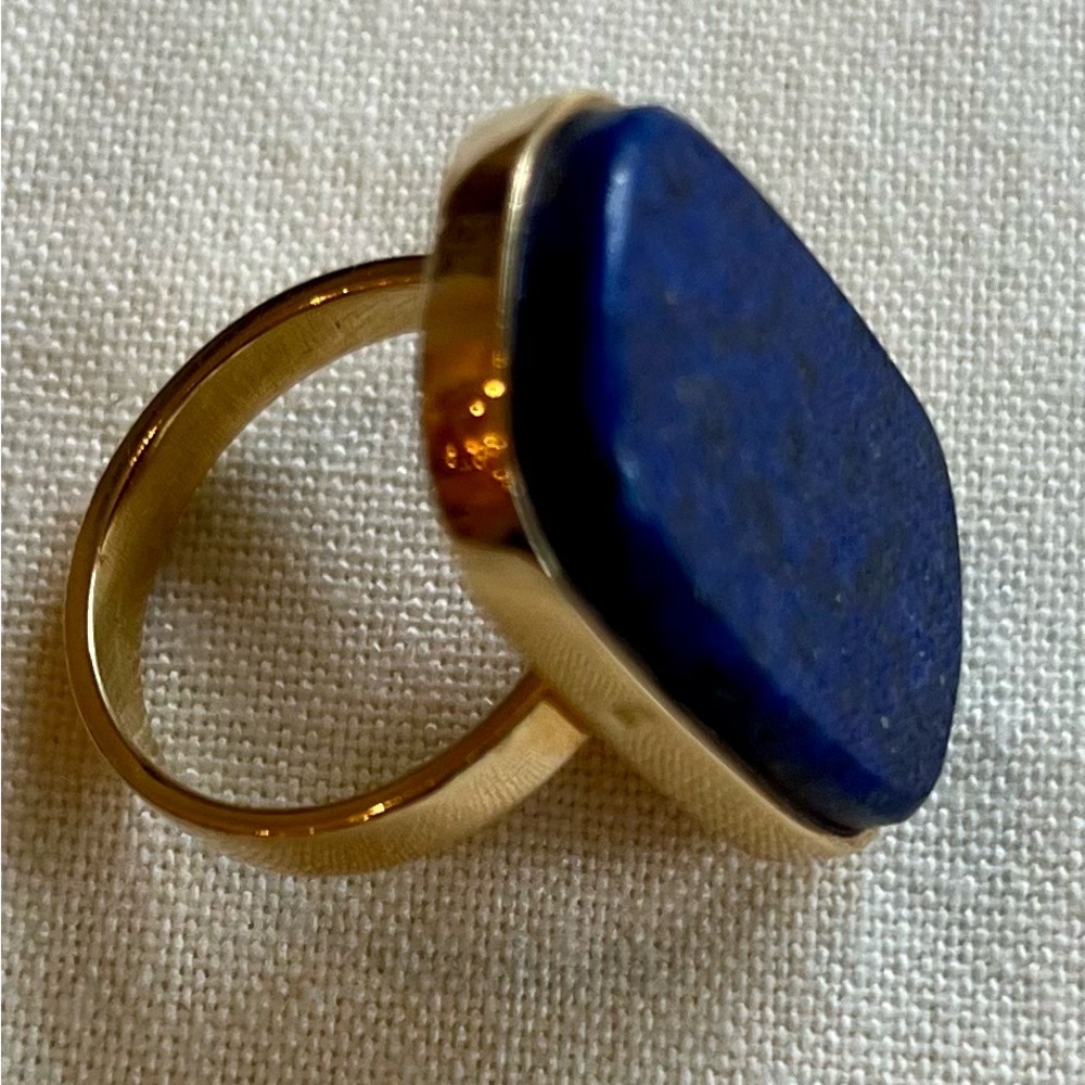 18K Yellow Gold Lapis Lazuli Ring